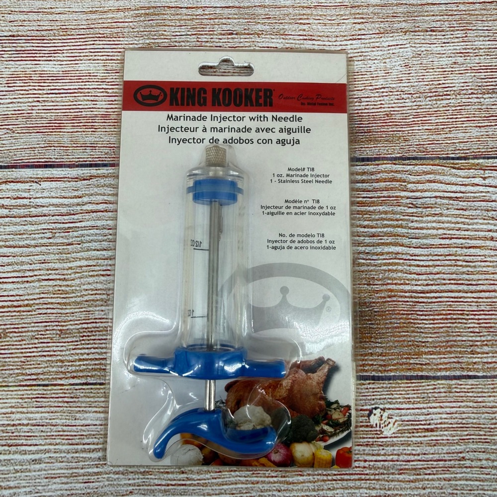 King Kooker Marinade Injector with Stainless Steel Needle 1 oz TI8 NEW